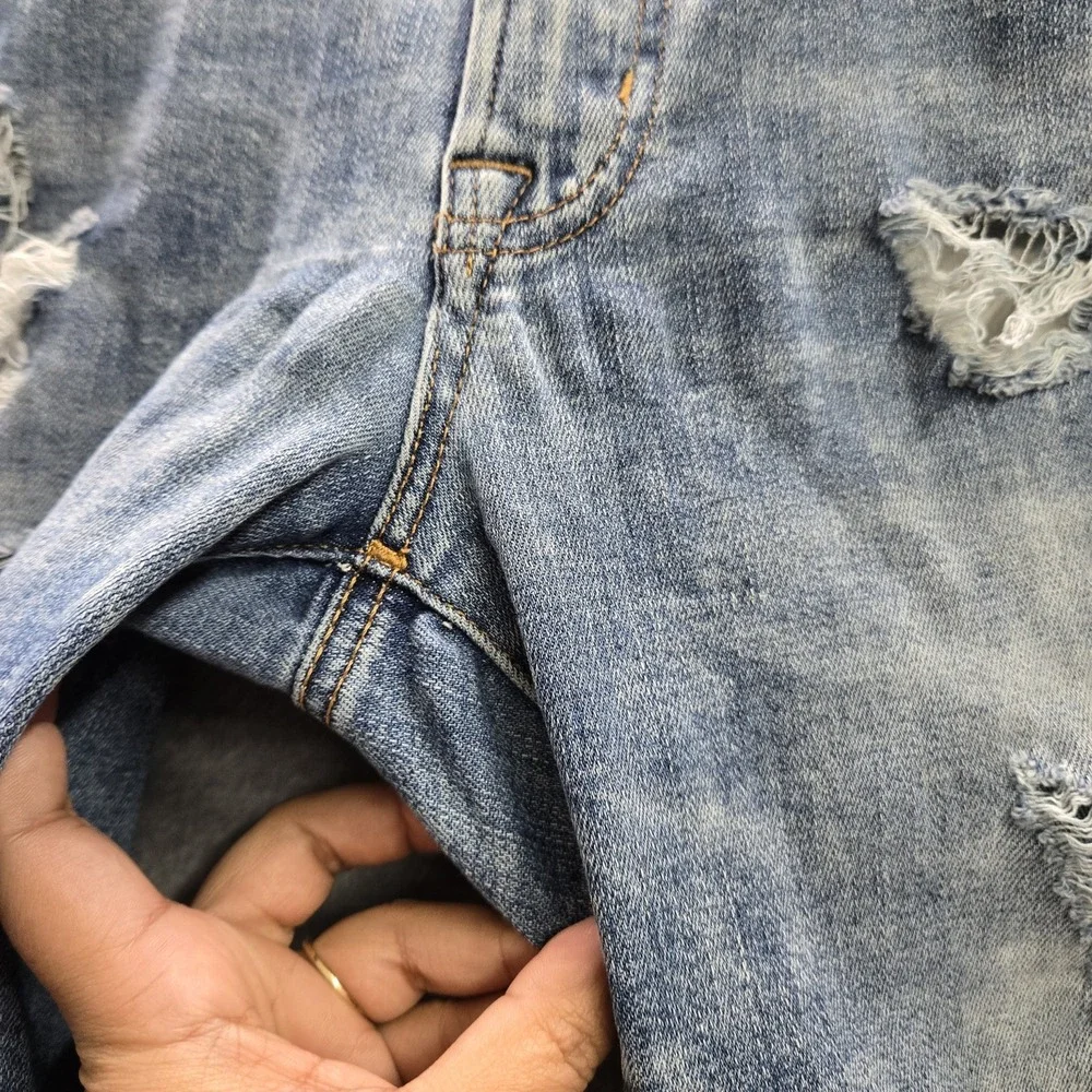 American Eagle Men Jeans 33X32 Blue Denim Distressed Skinny Next Level Flex